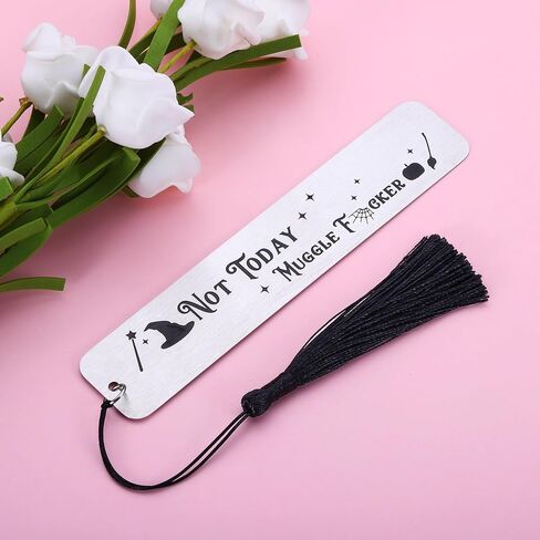 Halloween Bookmark Wizard Gift for Adult Friends Witchcraft and Wizardry Merchandise for Women Men Librarian Reader Booklover Bookish Reading Lover Gift (Not today) Birthday Christmas Gifts in Saudi Arabia