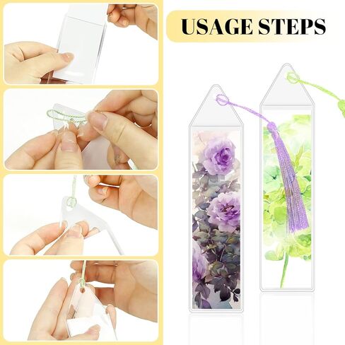 50 مجموعة من الإشارات المرجعية الفارغة من ورق كرافت مع شرابات وعلامات PVC، مجموعة إشارات مرجعية مع فتحة لحفلات الزفاف والتخرج والحرف اليدوية والمشاريع اليدوية الخاصة بالحفلات، 50 علامة مرجعية و50 أكمام بلاستيكية و50 شرابة in Kuwait