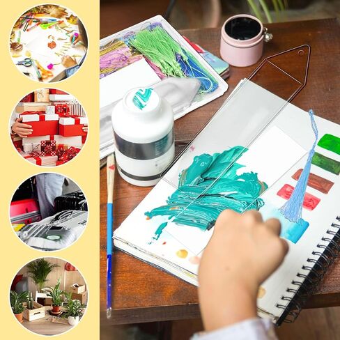 50 مجموعة من الإشارات المرجعية الفارغة من ورق كرافت مع شرابات وعلامات PVC، مجموعة إشارات مرجعية مع فتحة لحفلات الزفاف والتخرج والحرف اليدوية والمشاريع اليدوية الخاصة بالحفلات، 50 علامة مرجعية و50 أكمام بلاستيكية و50 شرابة in Kuwait