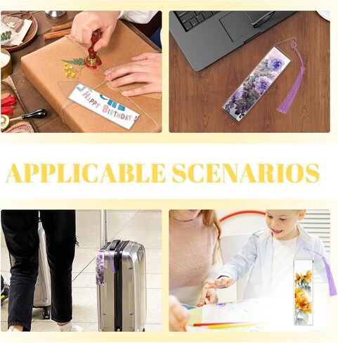 50 مجموعة من الإشارات المرجعية الفارغة من ورق كرافت مع شرابات وعلامات PVC، مجموعة إشارات مرجعية مع فتحة لحفلات الزفاف والتخرج والحرف اليدوية والمشاريع اليدوية الخاصة بالحفلات، 50 علامة مرجعية و50 أكمام بلاستيكية و50 شرابة in Kuwait