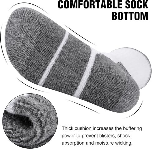 COOVAN Mens Cotton Crew Socks Moisture Wicking Cushioned Athletic Heavy Duty Work Boot Socks 6 Pairs in Saudi Arabia