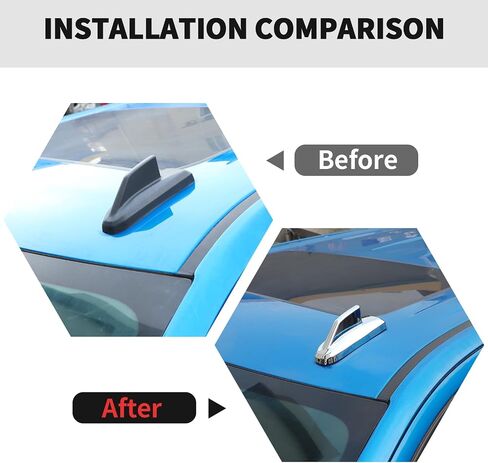 RT-TCZ Roof Antenna Cover Trim Decoration Exterior Accessories for Chevy Silverado/Suburban/Tahoe 2019-2024,for GMC Yukon/Sierra 2019-2024,Chrome in Saudi Arabia
