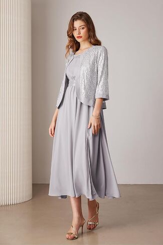 GRACE KARIN Women's Formal Dresses Mother of The Bride Dresses for Wedding Party Cocktail Dress Two Piece Dress Sequin Dress in Saudi Arabia
