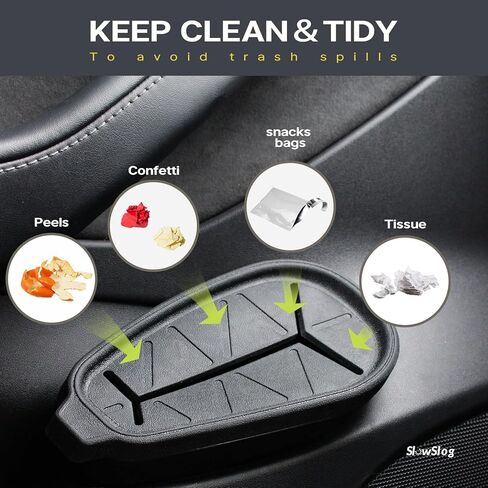 سلة مهملات لـ Tesla، سلة قمامة لـ Tesla Model 3، سلة مهملات السيارة مع غطاء (الباب الأمامي الأيسر) Tesla Model 3 الملحقات [غير متوافقة مع الطراز 3 Highland 2024] in Kuwait