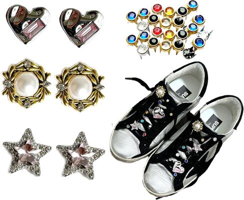 Bling Shoelace Charms for Sneakers Shoelaces Decorations Shoe Clips Shoelaces Buckle Charms in Saudi Arabia