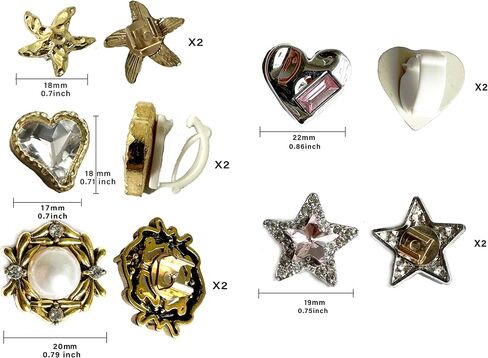 Bling Shoelace Charms for Sneakers Shoelaces Decorations Shoe Clips Shoelaces Buckle Charms in Saudi Arabia