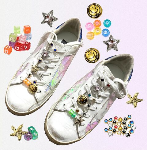 Bling Shoelace Charms for Sneakers Shoelaces Decorations Shoe Clips Shoelaces Buckle Charms in Saudi Arabia