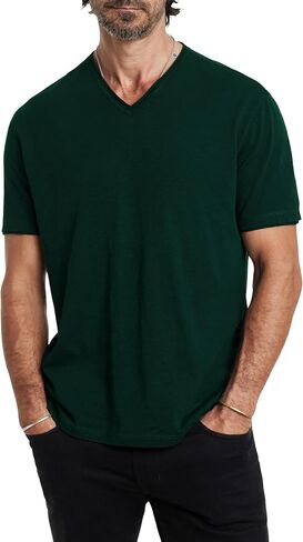 John Varvatos Men's Miles V Neck Tee in Saudi Arabia