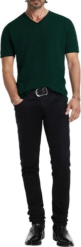 John Varvatos Men's Miles V Neck Tee in Saudi Arabia