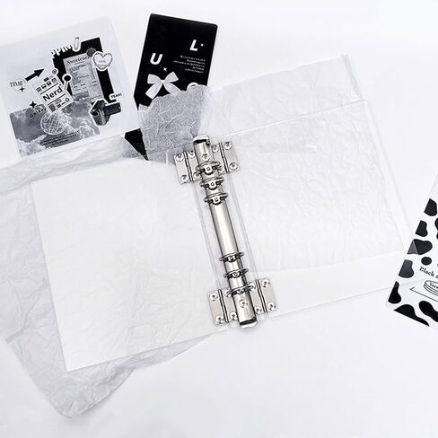 غلاف من الأكريليك الشفاف مقاس A5 من MultiBey، غطاء مجلد ذو 6 حلقات للمخطط عالي التحمل، مجلد دفتر ملاحظات قابل لإعادة الملء مقاس 7 بوصة × 9 بوصة لألبوم صور ميزانية المجلة in Kuwait