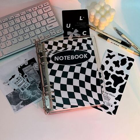 غلاف من الأكريليك الشفاف مقاس A5 من MultiBey، غطاء مجلد ذو 6 حلقات للمخطط عالي التحمل، مجلد دفتر ملاحظات قابل لإعادة الملء مقاس 7 بوصة × 9 بوصة لألبوم صور ميزانية المجلة in Kuwait