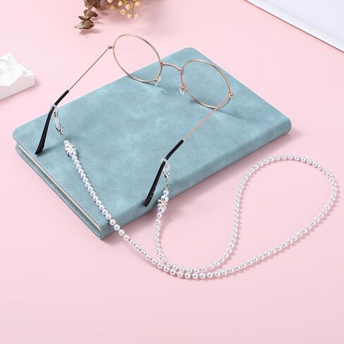 3 PCS Beaded Glasses Chain Stylish Sunglasses Lanyard Chains Face Masks Lanyard Chain Pearl EyeGlasses Chain Around Neck Eyeglass Chain Cord for Women String for Glasses (White, Light Green, Pink) in Saudi Arabia