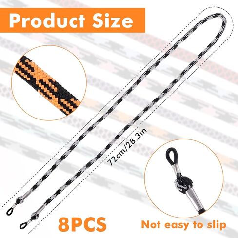 8PCS Eyeglass Chain Straps, Sunglass String Holder Around Neck Glasses Eyewear Cord Lanyard for Women Men in Saudi Arabia
