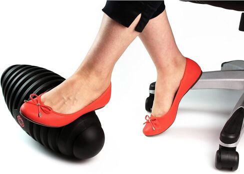 مسند قدم ديناميكي نشط من Floortex AFS-TEX، مسند قدم مريح للحفاظ على نشاطك أثناء الجلوس - 7 بوصة × 16 بوصة، أسود in Kuwait