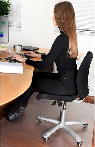 مسند قدم ديناميكي نشط من Floortex AFS-TEX، مسند قدم مريح للحفاظ على نشاطك أثناء الجلوس - 7 بوصة × 16 بوصة، أسود in Kuwait