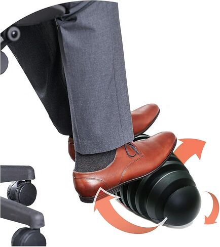 مسند قدم ديناميكي نشط من Floortex AFS-TEX، مسند قدم مريح للحفاظ على نشاطك أثناء الجلوس - 7 بوصة × 16 بوصة، أسود in Kuwait