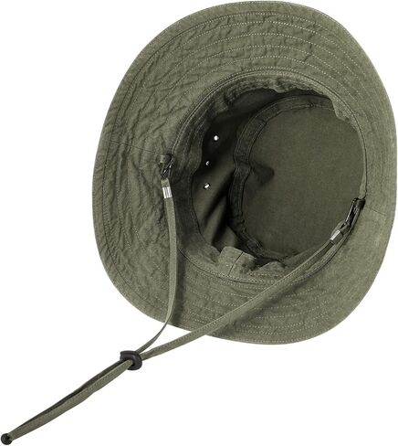 قبعة دلو من القطن المغسول للرجال من VOBOOM، قبعة Boonie قابلة للتعبئة للحماية من الشمس (أخضر جيشي) in Kuwait