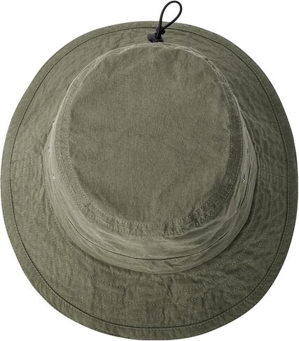 قبعة دلو من القطن المغسول للرجال من VOBOOM، قبعة Boonie قابلة للتعبئة للحماية من الشمس (أخضر جيشي) in Kuwait