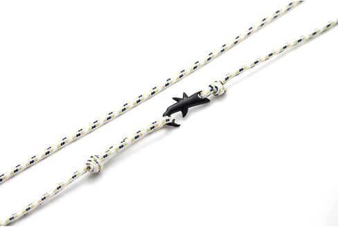 Fashion Plated Black Alloy Shark Tail Hook Colorful Rope Link Bracelet in Saudi Arabia