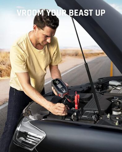 FANTTIK T8 2000 Amps Jump Starter، حزمة بطارية سيارة 12000 مللي أمبير في الساعة لما يصل إلى 7.0 لتر من البنزين ومحركات ديزل 5.0 لتر مع شاشة LED، شحن سريع 30 وات، بادئ تشغيل سريع آمن للغاية من الليثيوم 12 فولت in Kuwait