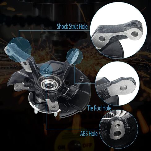 Steering Knuckle Wheel Hub Bearing Assembly Front Left Driver Compatible with Civic 1.8L 2012 2013 2014 2015 2016 in Saudi Arabia