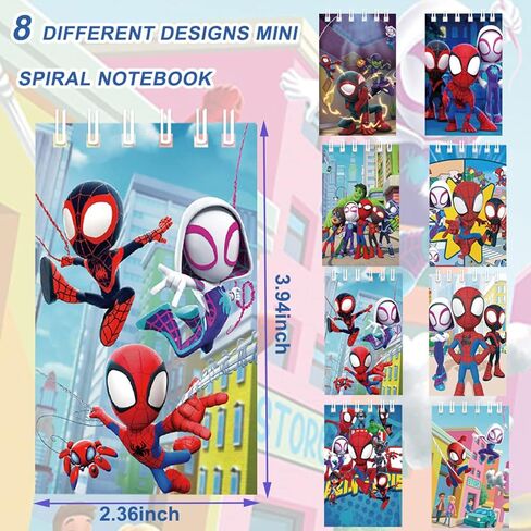 هدايا حفلات أعياد الميلاد من سبايدر فريندز، 24 قطعة من دفاتر الملاحظات الصغيرة لمستلزمات حفلات أعياد الميلاد من سبايدر فريندز in Kuwait