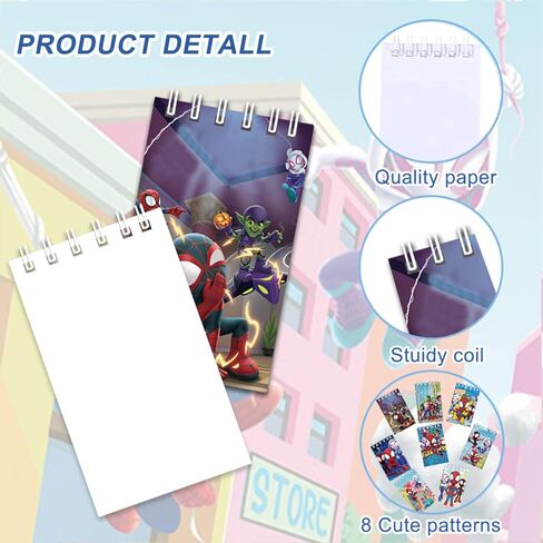 هدايا حفلات أعياد الميلاد من سبايدر فريندز، 24 قطعة من دفاتر الملاحظات الصغيرة لمستلزمات حفلات أعياد الميلاد من سبايدر فريندز in Kuwait