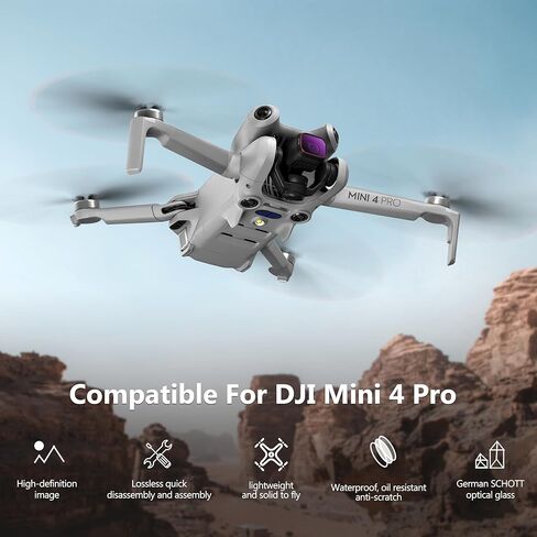 فلتر STARTRC للأشعة فوق البنفسجية لجهاز Mini 4 Pro، فلتر للأشعة فوق البنفسجية متعدد الطبقات لملحقات DJI Mini 4 Pro لحماية عدسة الكاميرا بدون طيار (إصدار الألومنيوم) in Saudi Arabia