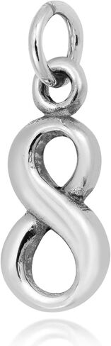AeraVida Trendy .925 Sterling Silver Number '8' Pendant Charm in Saudi Arabia
