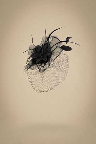 قبعات BABEYOND Fascinators للنساء - قبعة Kentucky Fascinator Derby لحفلات الشاي والريش والزهور الشبكية وعصابة رأس in Saudi Arabia