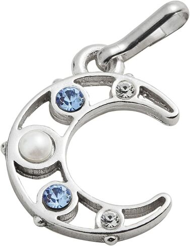 Alex and Ani PC21CHCMS، هلال القمر مع حلية اللؤلؤ، .925 فضة استرليني، أزرق، حلية إضافية in Saudi Arabia