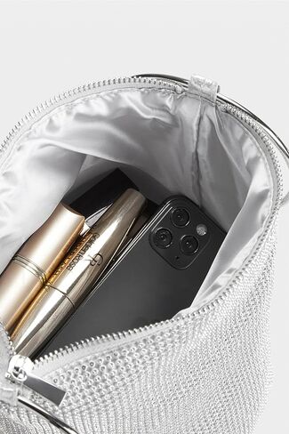 BABEYOND Women's Rhinestone Clutch Evening Bags Sparkly Glitter Round Handle Purse for 1920s Party Prom Wedding in Kuwait