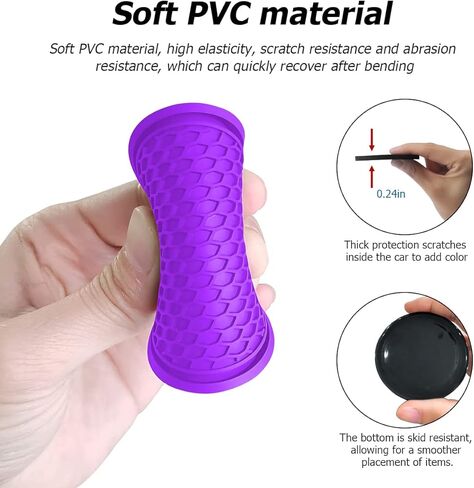 Car Cup Holder Coaster, 4 Pack Non-Slip Auto Insert Cup Coasters, 2.75 Inch Silicone Waterproof Embedded Drink Mat Universal for Vehicle, Durable Car Accessories for Men and Women (Black) in Kuwait