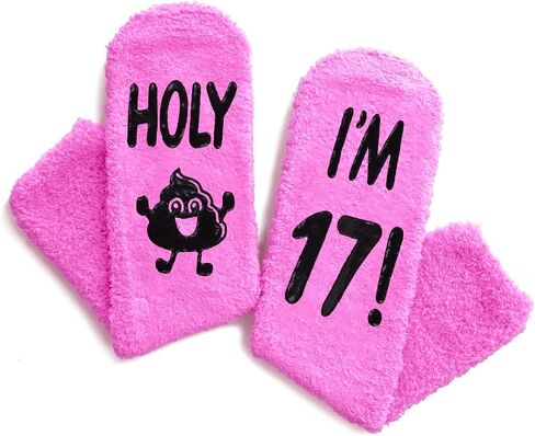 HAPPYPOP 17th Birthday Gift Ideas for Girls - Socks Birthday Gifts for 17 Year Old Girl, 17th Birthday Gifts for Teenage Girls in Saudi Arabia