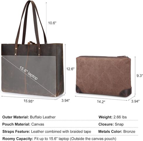 S-ZONE Women Leather Tote Bag Shoulder Handbag Bundle with Crossbody Hobo Purse in Saudi Arabia