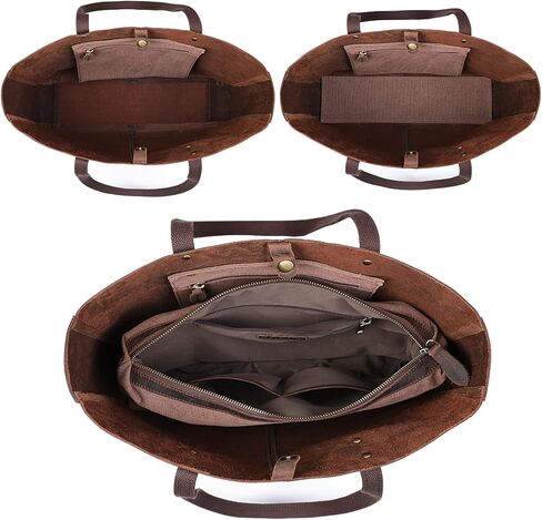 S-ZONE Women Leather Tote Bag Shoulder Handbag Bundle with Crossbody Hobo Purse in Saudi Arabia