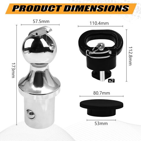 مجموعة كرة وصلة عنق الإوزة من Geloo 60618 بنظام Puck، كرة معقوفة مقاس 2-5/16 بوصة تناسب 2013-2023 دودج رام 2500 3500 كرة معقوفة مع مثبتات سلسلة أمان GTW 30000 رطل/VTW 7500 رطل in Kuwait