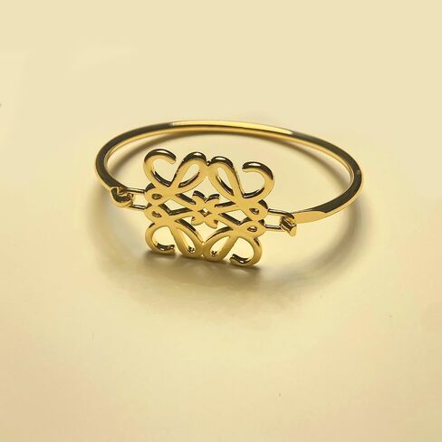 Women'S 18k Gold Geometric Bracelet, Luxurious Bracelet Designer Fashion Jewelry, Birthday Gift in Saudi Arabia