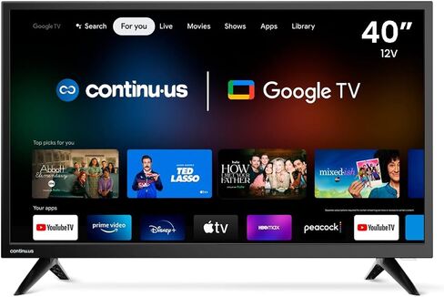 continuus 32" 12V RV Smart TV – Android TV with Google Assistant, Chromecast, and Free Streaming Apps – 720p HD - CT-32TS10 in Saudi Arabia