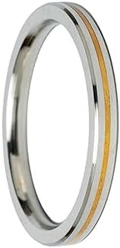 Santosh Jewellers™ سوار من الفولاذ المقاوم للصدأ البنجابية السيخ للرجال، سوار كادا مسطح ثقيل مع خط نحاسي ذهبي أنيق للرجال، هدايا يوم الزفاف، الأخ، (سمك 9 مم) مقاس 2.12، كبير، فضي in Kuwait