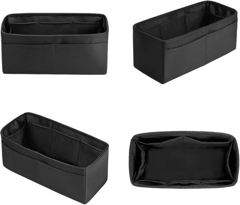 Garden Party 30 Insert, Bag Organizer Compatible with Hermes Garden Party Tote, Silk Fabric Bag-in-bag for Luxury Bags with Multiple Pockets for Storage (Black, GP30) in Saudi Arabia