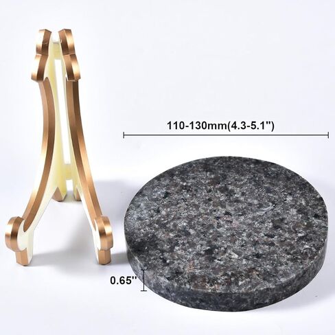 JIC جوهرة كبيرة Yooperlite لوح حجري 110-130 مللي متر بلورات استشفاء شريحة مستديرة الزخرفية مع حامل مكتب ديكور المنزل in Kuwait