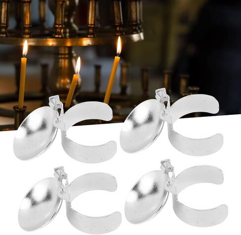 Candle Snuffer, 4 Pcs Automatic Candle Wick Snuffer Stopper, Candle Extinguisher , Candle Snuffer Clip On Kit for Candle Lovers Gold and Silver(Silver) in Kuwait