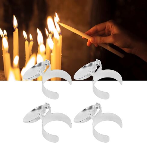 Candle Snuffer, 4 Pcs Automatic Candle Wick Snuffer Stopper, Candle Extinguisher , Candle Snuffer Clip On Kit for Candle Lovers Gold and Silver(Silver) in Kuwait