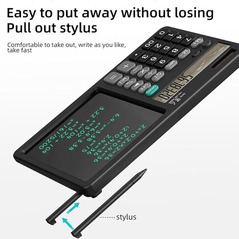 12 Digits Desktop Calculator with Large Hand-Writing LCD Notepad. Solar Powered Standard Function Calculator for Office, School, Home in Saudi Arabia