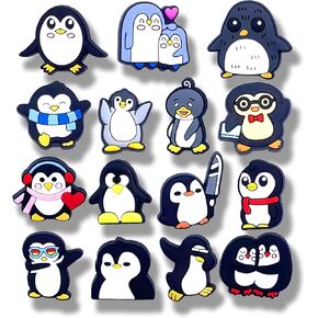 15 Pcs Penguin Shoe Charms, Shoe Decoration Party Gifts For Boys Girls Kids, Women. (16pcs penguin)
