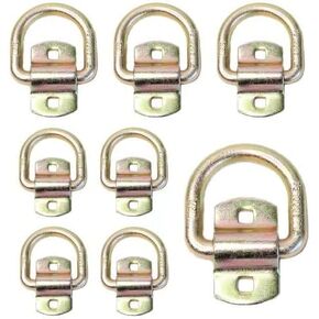 (Pack of 4) 1/2" D Ring Tie-Down Anchors with Bolt-on Mounting Clip for Trailer and Truck