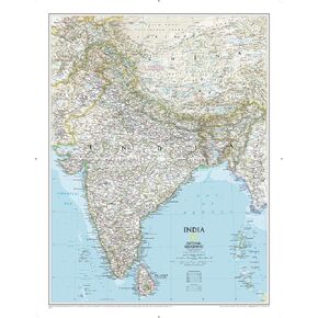 National Geographic: India Classic Wall Map - 23.5 x 30.25 inches - Art Quality Print