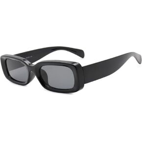 EDGELINE Retro Narrow Rectangle Sunglasses for Women Men, TR90 Frame, Polarized Lens, UV400 Protection, Unisex