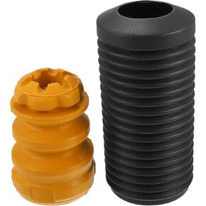 Motoforti Front Suspension Bump Stop Shock Absorber Strut Boot Kit, for BMW X3 X4 X5, Rubber, No.31336787104, Black Yellow, 1 Set